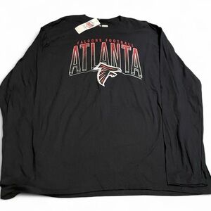 NWT Men's NFL Atlanta Falcons Black Long Sleeve T-Shirt Size XXL
